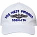 USS West Virginia SSBN-736 with Dolphins Unstructured Dad Cap