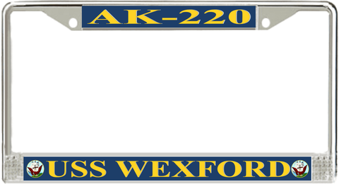 USS Wexford AK-220 License Plate Frame