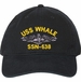 USS Whale SSN-638 with Dolphins Unstructured Dad Cap