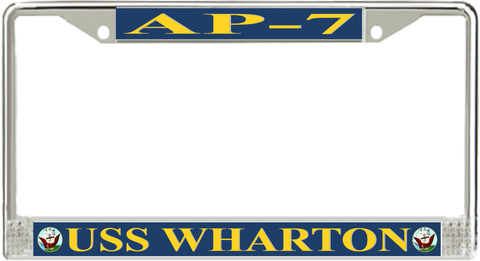 USS Wharton AP-7 License Plate Frame