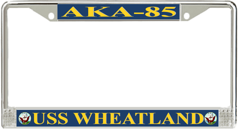 USS Wheatland AKA-85 License Plate Frame