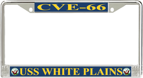 USS White Plains CVE-66 License Plate Frame
