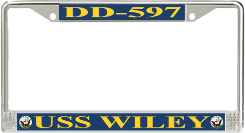 USS Wiley DD-597 License Plate Frame