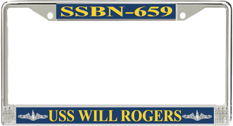 USS Will Rogers SSBN-659 License Plate Frame