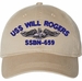 USS Will Rogers SSBN-659 with Dolphins Unstructured Dad Cap