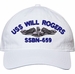 USS Will Rogers SSBN-659 with Dolphins Unstructured Dad Cap