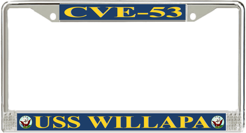 USS Willapa CVE-53 License Plate Frame