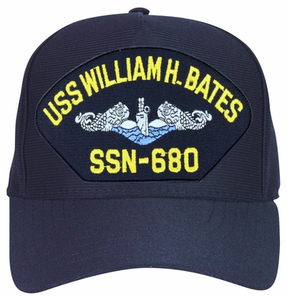 USS William H. Bates SSN-680 Silver Dolphins Custom Embroidered Cap