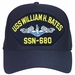 USS William H. Bates SSN-680 Silver Dolphins Custom Embroidered Cap