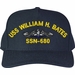 USS William H. Bates SSN-680 with Blue Water Dolphins Custom Embroidered Cap