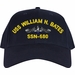 USS William H. Bates SSN-680 with Blue Water Dolphins Custom Embroidered Cap