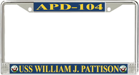 USS William J. Pattison APD-104 License Plate Frame