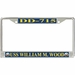 USS William M. Wood DD-715 License Plate Frame