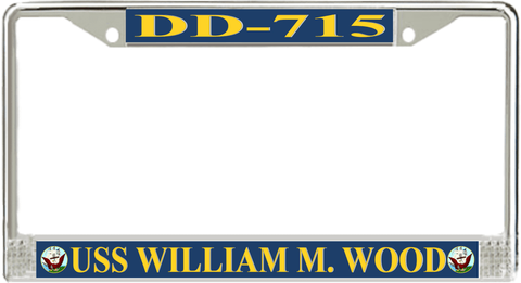 USS William M. Wood DD-715 License Plate Frame