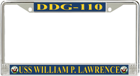 USS William P. Lawrence DDG-110 License Plate Frame
