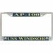 USS Windsor AP-100 License Plate Frame