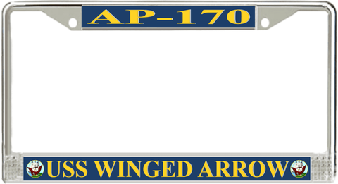 USS Winged Arrow AP-170 License Plate Frame