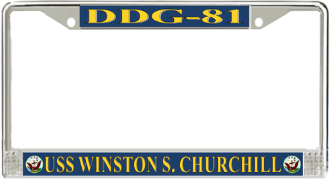 USS WinstonS.Churchill DDG-81 License Plate Frame