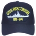 USS Wisconsin BB-64 Ship Cap