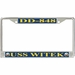 USS Witek DD-848 License Plate Frame