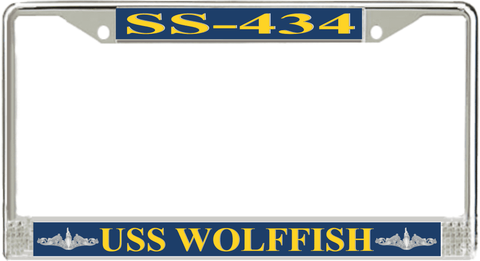 USS Wolffish SS-434 License Plate Frame