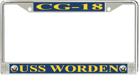 USS Worden CG-18 License Plate Frame