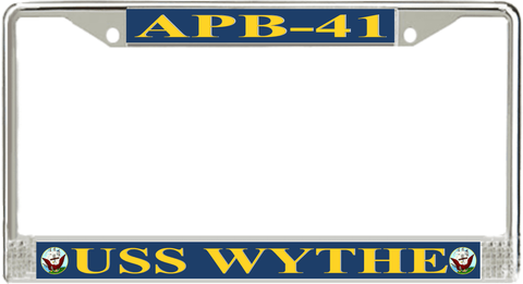 USS Wythe APB-41 License Plate Frame