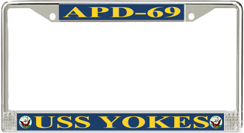 USS Yokes APD-69 License Plate Frame
