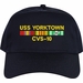 USS Yorktown CVS-10 with Vietnam Service Ribbons Embroidered Cap