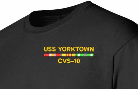 USS Yorktown CVS-10 with Vietnam Service Ribbons T-Shirt