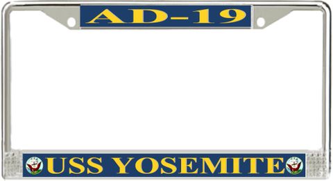 USS Yosemite AD-19 License Plate Frame
