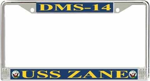 USS Zane DMS-14 License Plate Frame