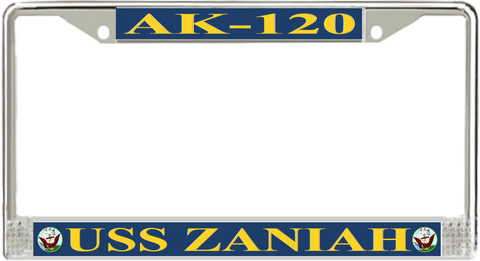 USS Zaniah AK-120 License Plate Frame