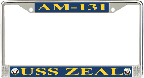 USS Zeal AM-131 License Plate Frame
