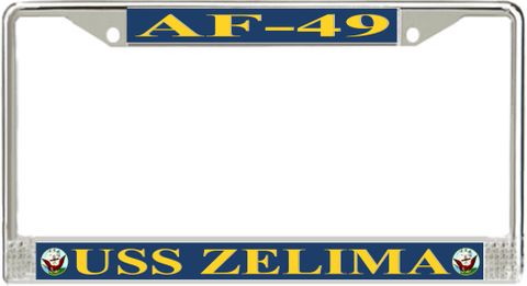 USS Zelima AF-49 License Plate Frame