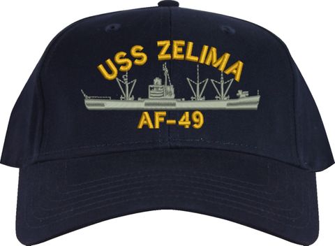 USS Zelima AF-49 Navy Blue Low-Profile Cap (imported)