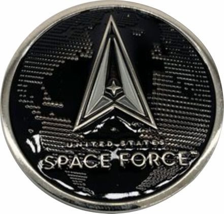 USSF Logo with Satellite Challenge Coin