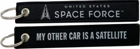 USSF "My Other Car is a Satellite" Keychain