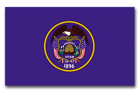 UTAH  3 x  5 NYLON  STATE  FLAG