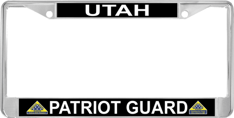 Utah Patriot Guard Automobile License Plate Frame
