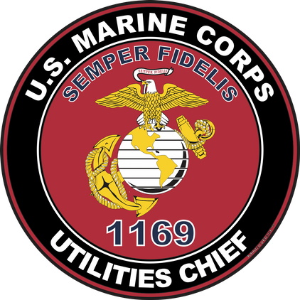 U.S.M.C. MOS 1169 Utilities Chief Decal