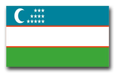 Uzbekistan Flag Vinyl Transfer Decal