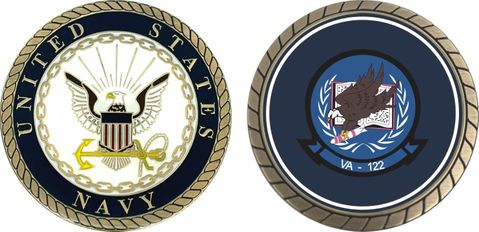 U.S. Navy VA-122 Patch Challenge Coin