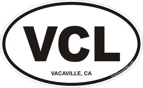 Vacaville California Oval Decal