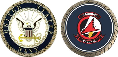 U.S. Navy VAQ -134 "Garudas" Challenge Coin