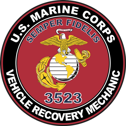 U.S.M.C. MOS 3523 Vehicle Recovery Mechanic Decal
