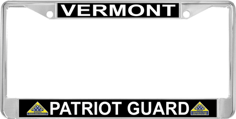 Vermont Patriot Guard Automobile License Plate Frame