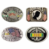 Veteran and Pride Belt Buckles Thumbnail Illustration