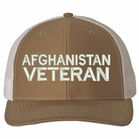 Veteran Text Only Mesh Back Caps Thumbnail Illustration