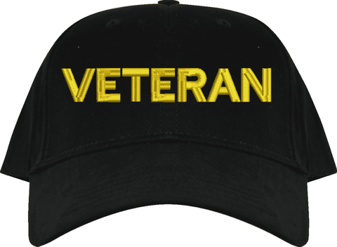 Veteran Text Only USA Cap